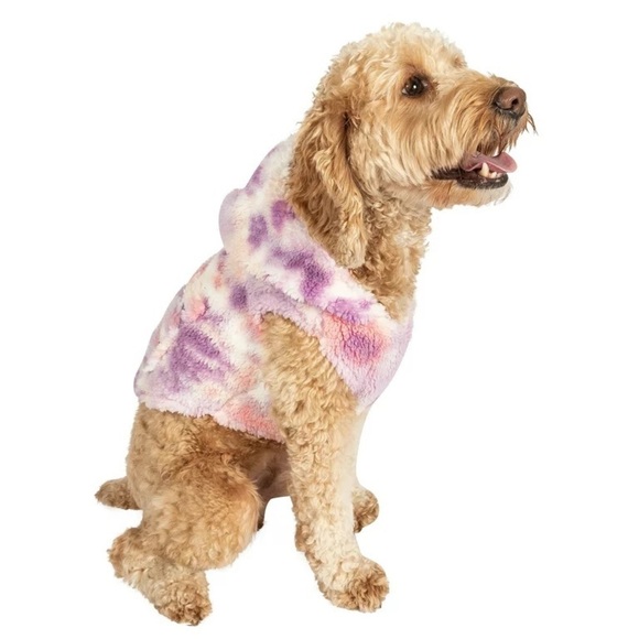 🐶 3 Sizes Available 🐶 NWT Justice Pet Polyester Sherpa Tie-Dye Dog Hoodie, 1 - Picture 9 of 13